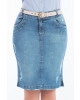 Saia Jeans com Puídos Via Tolentino