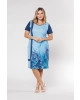 Vestido Tropical Azul Plus Size