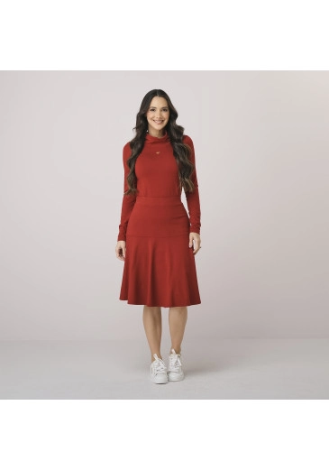 Conjunto Serena Em Moletinho Vermelho Tata Martello Outono/Inverno 2026