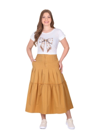 Blusa Flor Em Malha De Algodão Caramelo Hapuk Primavera/Verão 2026