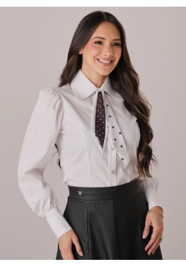 Lenço Tata Em Crepe Poa Tatá Martello Outono/Inverno 2026