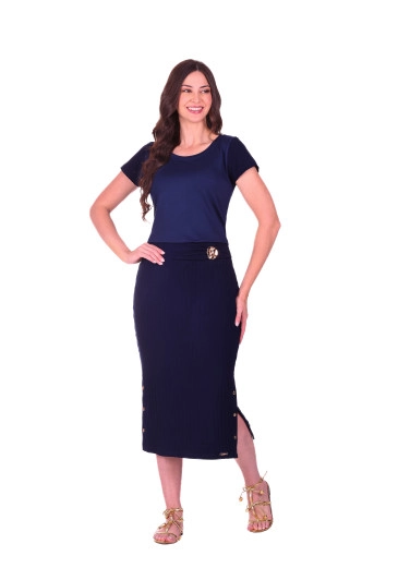 Blusa Maira Em Moletinho Azul Hapuk Primavera/Verão 2027