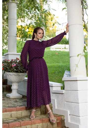 Conjunto Eliane Em Musseline Berinjela Jany Pim Outono/Inverno 2026