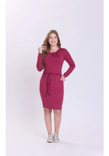 Vestido Lucia Em Malha Bordo Hapuk  Outono/Inverno 2026