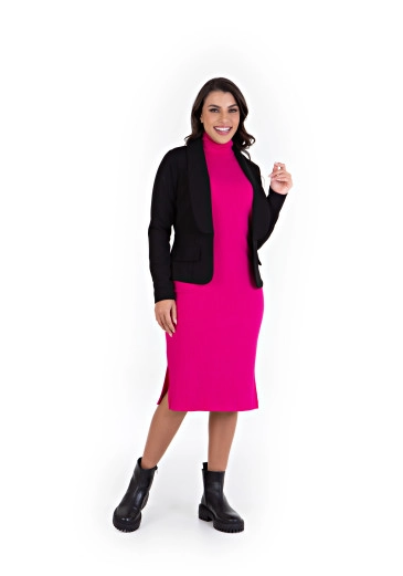 Blazer Melissa Em Crepe Neon Preto Hapuk Outono Inverno 2023
