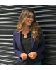 Blazer em Linho Azul-Marinho Clara Rosa 