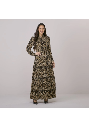 Vestido Dandara Em Viscose Preto Tata Martello Outono/Inverno 2026