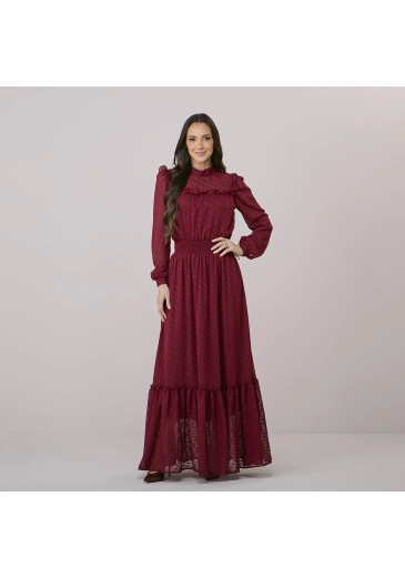 Vestido Flavia Em Crepe Marsala Tata Martello Outono/Inverno 2026