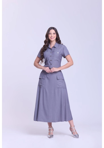 Conjunto Louise Em Tecido Plano Cinza Hapuk Outono/Inverno 2026