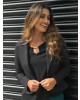 Blazer em Linho Preto Clara Rosa 