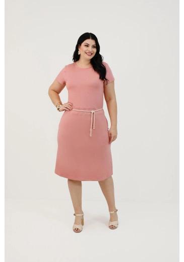 Vestido Leda Plus Em Moletinho Preto Nítido Primavera/Verão 2026