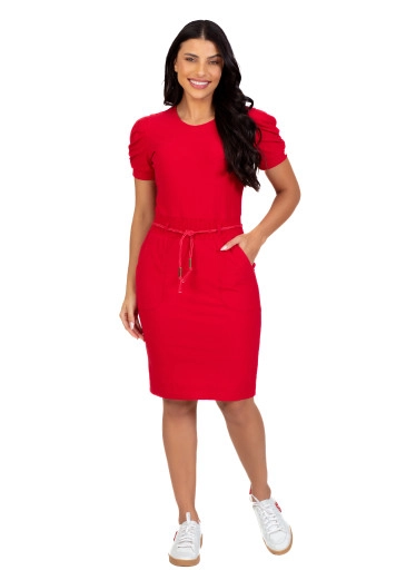 Vestido Rosalba Em Malha Texturizada Vermelho Hapuk Outono/Inverno 2024