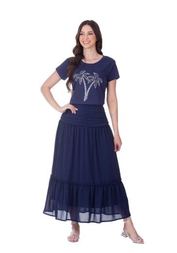 Blusa Moana Em Malha Azul Hapuk Primavera/Verão 2026