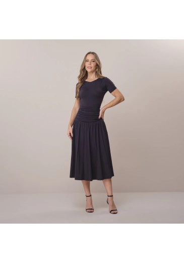 Vestido Daiana Em Malha Preto Tatá Martello Primavera/Verão 2026