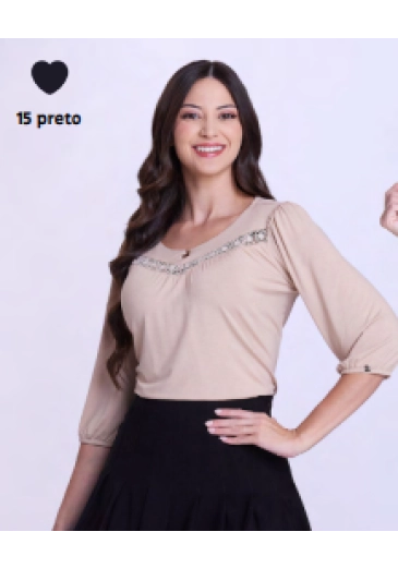 Blusa Arlete Em Malha Bege Hapuk Outono/Inverno 2026