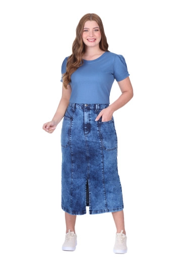 Blusa Joice Em Malha Sudine Azul Hapuk Primavera/Verão 2026