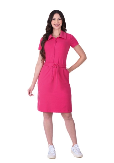 Vestido Franciele Em Malha Cotton Pink Hapuk Primavera/Verão 2026