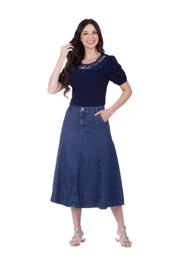 Blusa Angelita Em Malha Texturizada Azul Noite Hapuk Primavera/Verão 2026