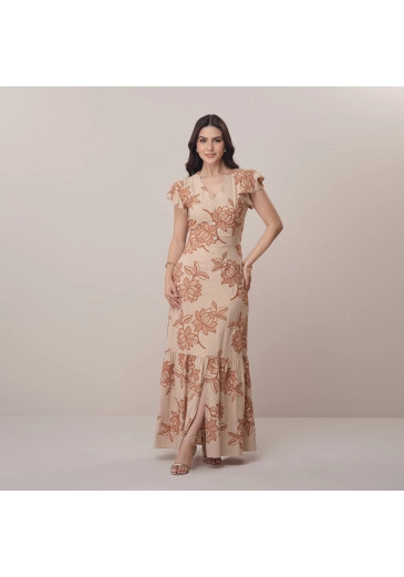 Vestido Naiara Em Bordado Mindy Bege Tata Martello Primavera/Verão 2026