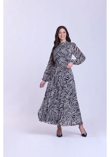 Vestido Alice Em Chiffon Preto Hapuk  Outono/Inverno 2026