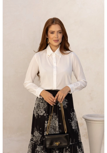 Camisa Andreia Em Toque De Seda Jany Pim Outono/Inverno 2026