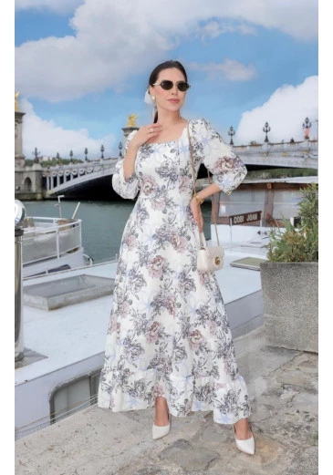 Vestido Laura Em Crepe Maria Amore Outono/Inverno 2025