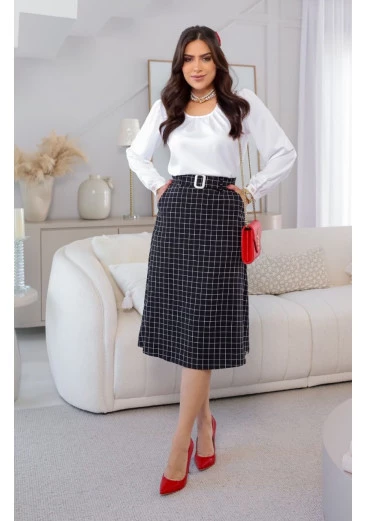 Blusa Iolanda Em Cetim Maria Amore Outono/Inverno 2025 