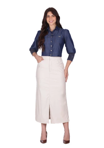 Blusa Heloiza Em Jeans Azul Noite Hapuk Outono/Inverno 2025