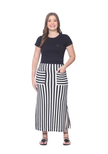 Blusa Xanthe Em Malha Algodão Com Estampa Preta Hapuk Alto Verão 2025