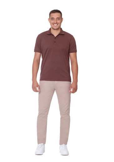 Camiseta Ravi Em Malha Marrom Hapuk Outono/Inverno 2025