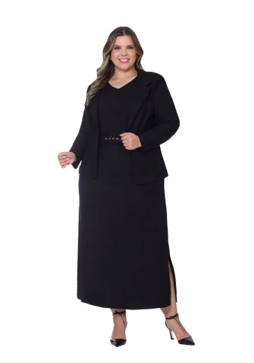 Blazer Cintia Em Linho Preto Hapuk Outono/Inverno 2025