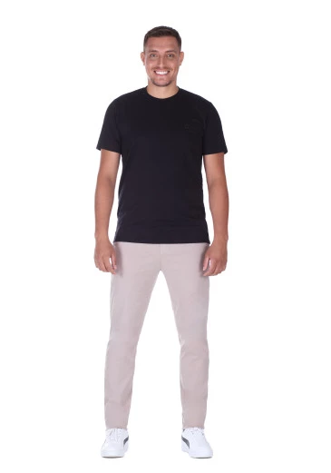 Camiseta Wesley Em Malha Pima Preta Hapuk Alto Verão 2025