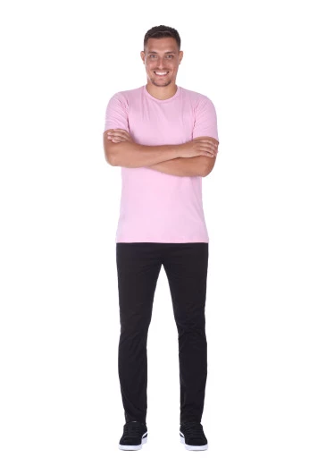 Camiseta Wesley Em Malha Pima Rosa Hapuk Alto Verão 2025