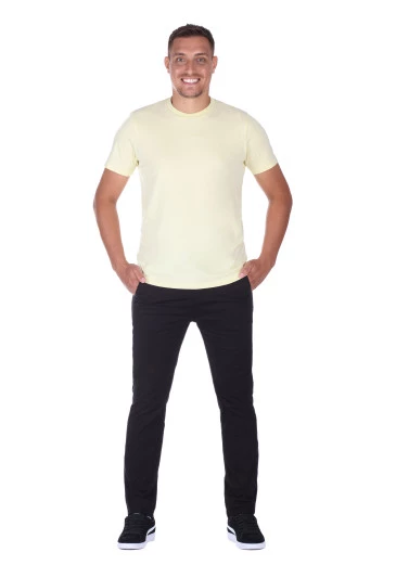 Camiseta Wesley Em Malha Pima Amarela Hapuk Alto Verão 2025