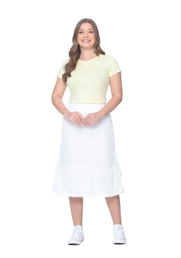 Blusa Luiza Em Malha Pima Amarela Hapuk Alto Verão 2025