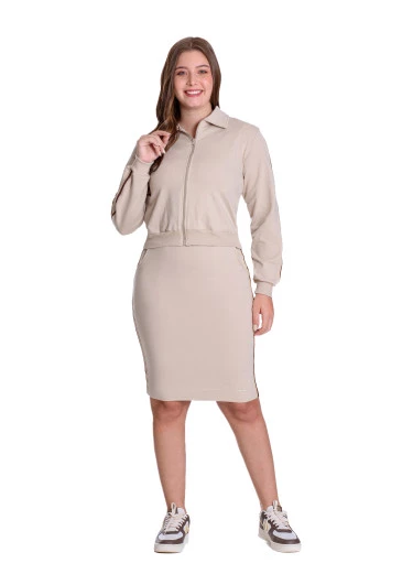 Jaqueta Denise Em Molecotton Bege Hapuk Outono/Inverno 2025
