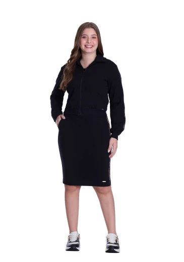 Jaqueta Denise Em Molecotton Preto Hapuk Outono/Inverno 2025