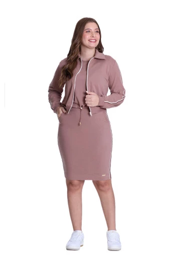 Jaqueta Denise Em Molecotton Marrom Hapuk Outono/Inverno 2025
