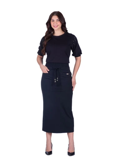 Blusa Damares Em Malha Preta Hapuk  Outono/Inverno 2025