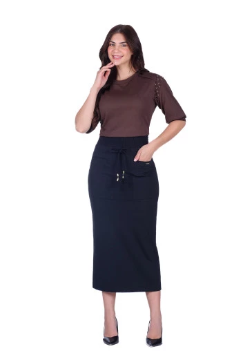Blusa Damares Em Malha Marrom Hapuk  Outono/Inverno 2025