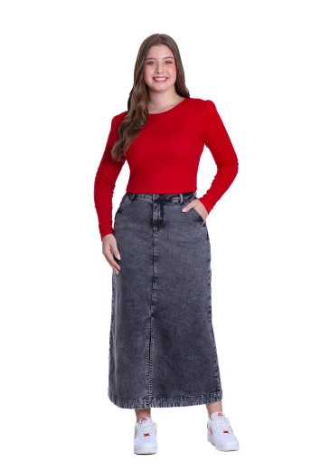 Blusa Mariana Canelada Vermelho Hapuk Outono/Inverno 2025