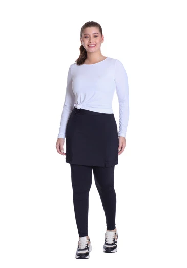 Blusa Gleice Em Malha Com Proteção UV Branco Hapuk Outono/Inverno 2025