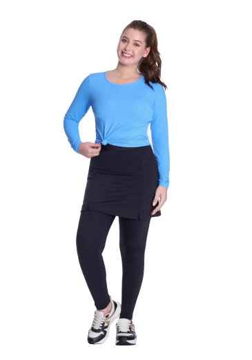 Blusa Gleice Em Malha Com Proteção UV Azul Hapuk Outono/Inverno 2025