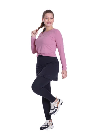 Blusa Gleice Em Malha Com Proteção UV Rosa Hapuk Outono/Inverno 2025