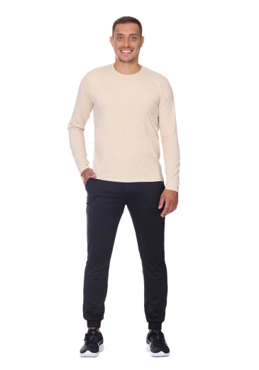 Camiseta Em Malha Térmica Diego Bege Hapuk Outono/Inverno 2025
