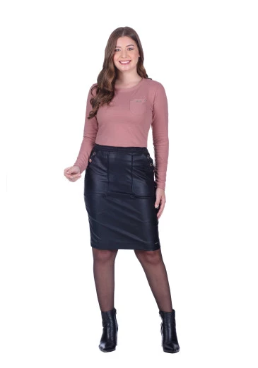 Blusa Lúmina Em Malha Texturizada Rose Hapuk Outono/Inverno 2025