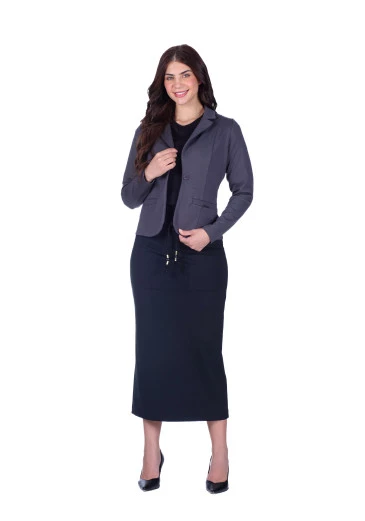 Blazer Francine Em Ponto Roma Cinza Hapuk Outono/Inverno 2025