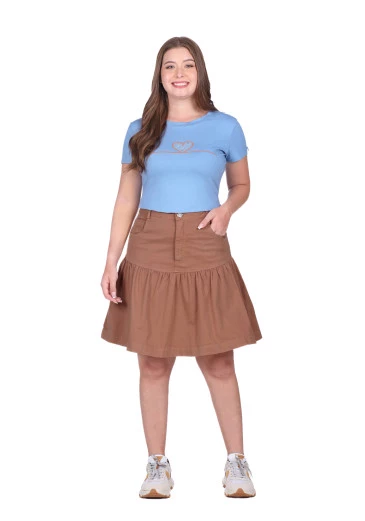 Blusa Darlene Em Malha De Algodão Azul Hapuk Outono/Inverno 2025