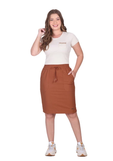 Blusa Vanessa Em Malha Canelada Bege Hapuk 	Outono/Inverno 2025