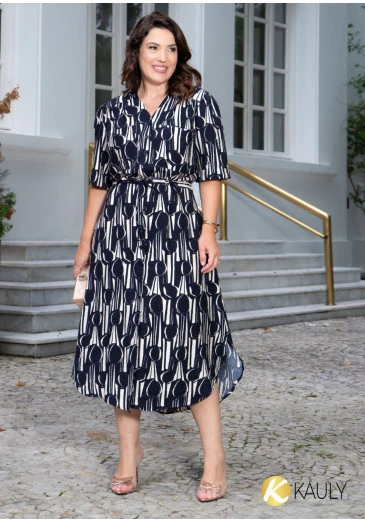 Vestido Longo Em Crepe Rayon Kauly Outono/Inverno 2025